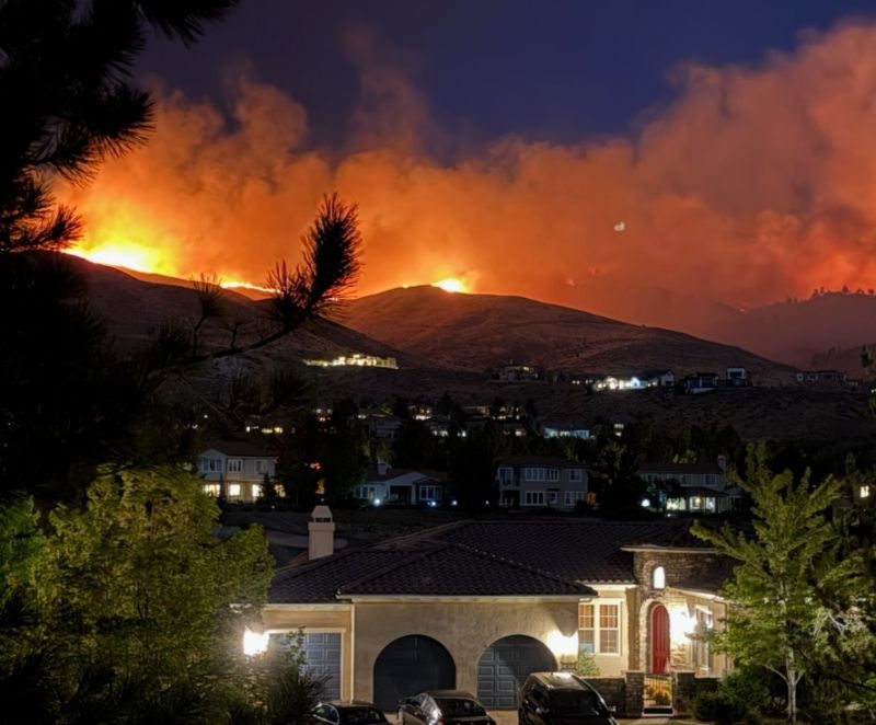 Hawk Fire Forces New Reno Evacuations as Nevada Governor Declares State ...